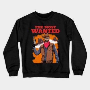 Wanted Outlaw Gunslinger Western Crewneck Sweatshirt